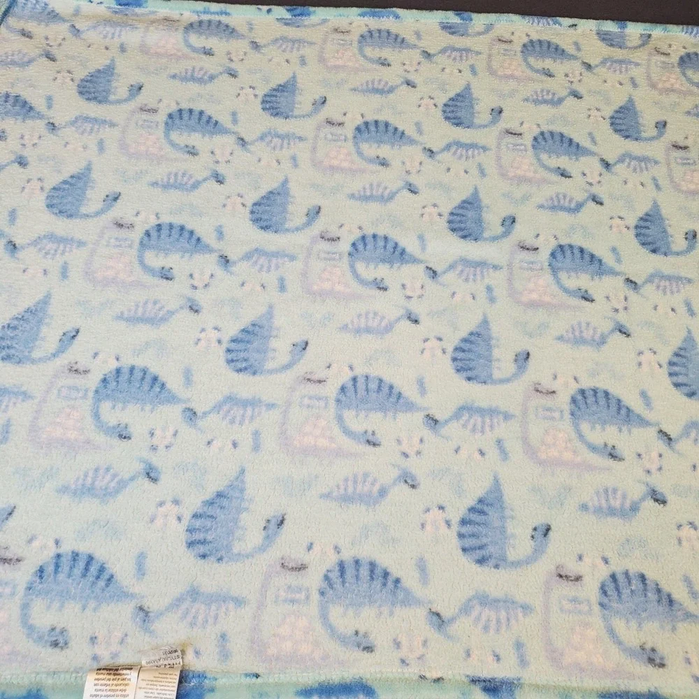 Baby Starters Blue Brontosaurus Dinosaurs Baby Blanket 30